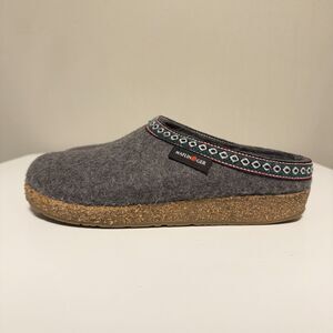 Haflinger GZ Classic Grizzly Gray Wool Clog Women’s EU 41 US 10